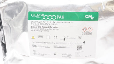 ILC 00055445010 GEM Premier 5000 Pak Sensor & Reagent Cartridge -Pack of 450 (x)